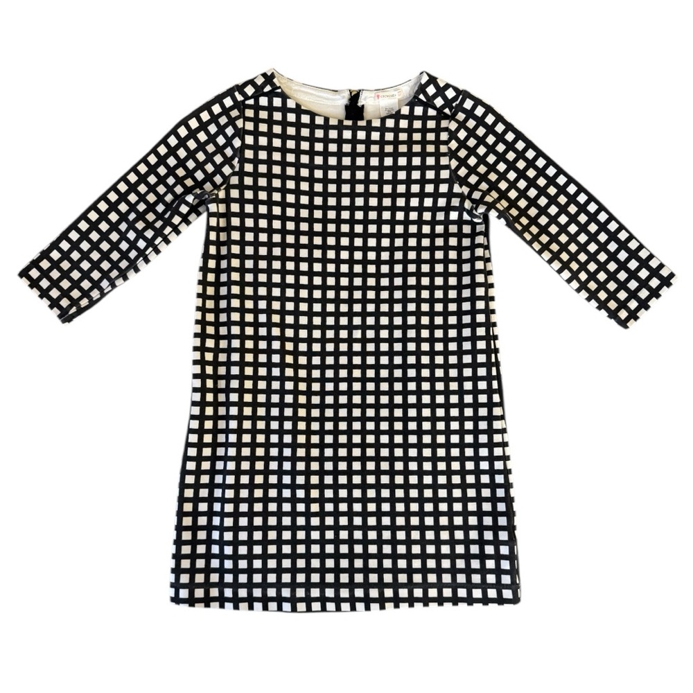 Crewcuts Girls Black and White Checkered 3/4 Sleeve Dress - Size 10!